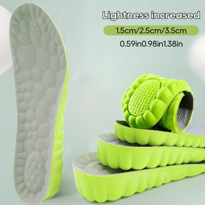 4D Height Increasing Insoles for Men Women  Ultra Soft Shoe Inserts US7-12