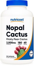 Nutricost Nopal Cactus 2000mg 180 Vegan Capsules - Prickly Pear Cactus
