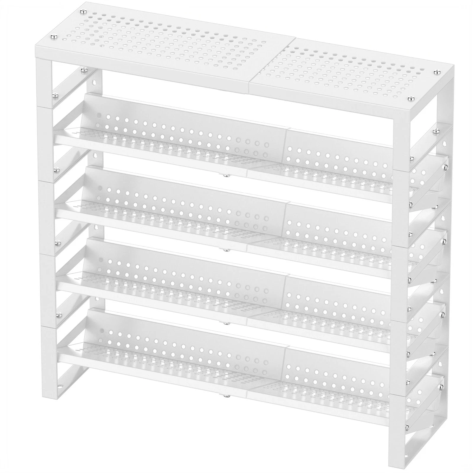 Expandable, Stackable, Adjustable Spice Rack kitchen Organizer,Metal Pantry S...