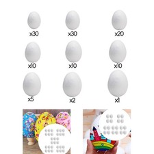 Schaumeier weiß zum Basteln, Ostereier für Frühlingsfeiertage, handgefertigt