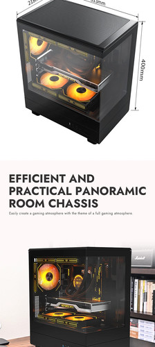 PC Case M-ATX Desktop 270 ° Sea View Room Computer Case USB3.0 Double-Sided - 第 15/29 張圖片