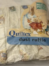 Peter Rabbit NEW Vintage Quiltex Beatrix Potter Crib Baby Dust Ruffle -Sealed