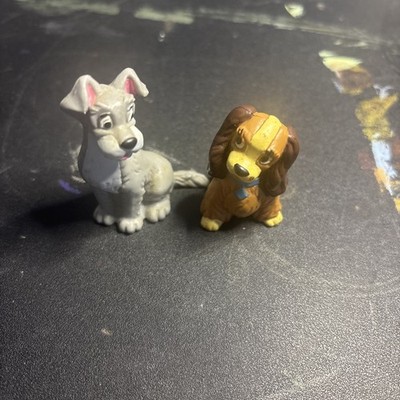 Vintage 80s Disney Bullyland Lady & The Tramp PVC Figurines Lot of 2 A31