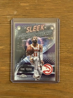 2025-26 Topps Chrome Trae Young Sleek Finishers Purple Refractor /75 #SF-20