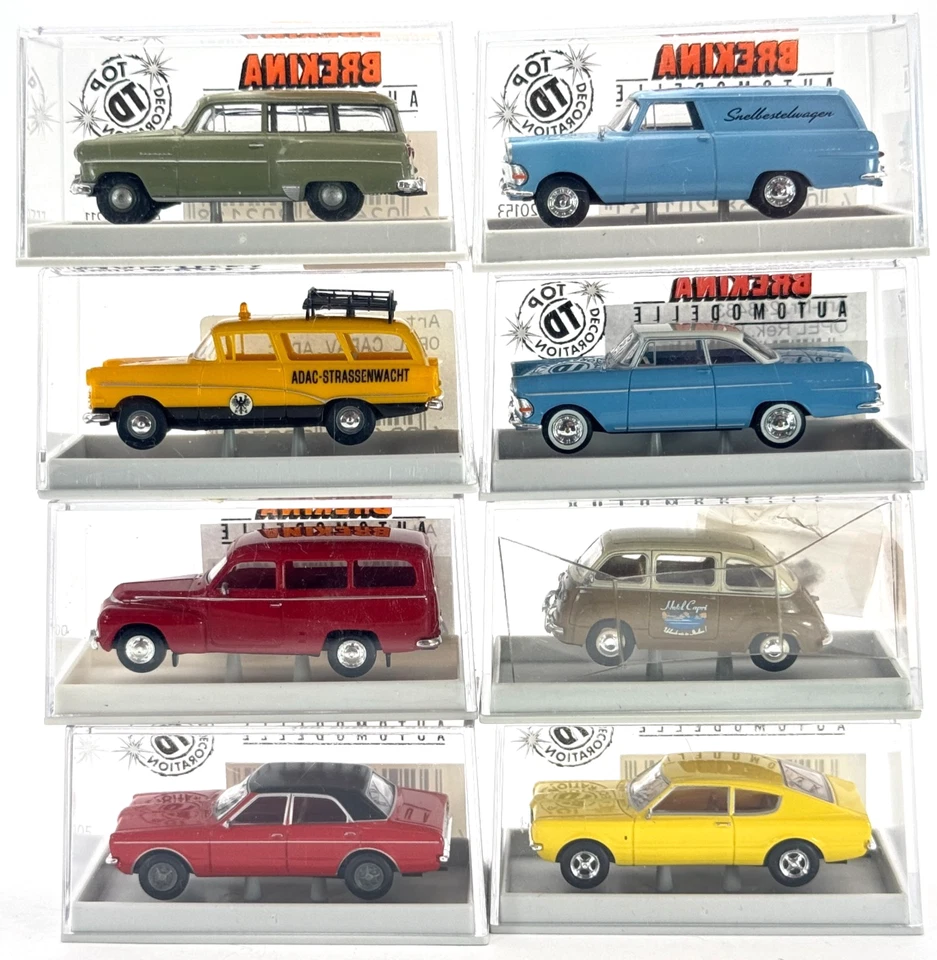 Brekina H0 Ford Taunus Coupe GT GXL Opel Rekord Volvo ADAC Fiat Multipla -MONI- - Bild 1 von 4