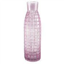 49cm Tall Pink Square Glass Vase Decorative Flower Display Home Decor Vase
