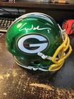 Christian Watson Packers Signed Mini Helmet-Beckett Auth. Display Case Included