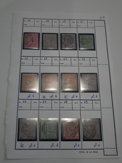 GRANDE BRETAGNE LOT 12 TIMBRES OBLITERES TRES ANCIENS. COTE 1405 EUROS