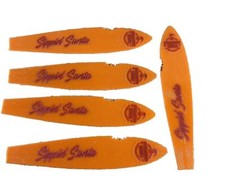 Tabla de surf Tiki Swizzle Sticks Beachbum Berry's Sippin Santa Swizzles 5 naranja