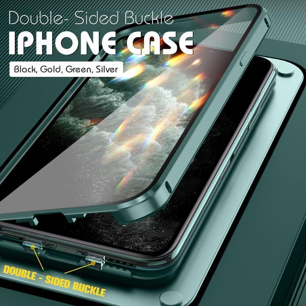 Double Sided Buckle Case For Iphone 11 Pro Max 360 Magnetic Adsorption Case Ebay