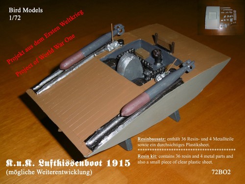 K.u.K. Torpedoluftkissenboot 1915 1/72 Bird Models Resinbausatz / resin kit