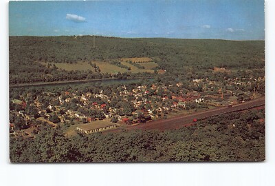 Aerial View Point Peter Port Jervis Delaware Valley NY Chrome Postcard Unposted