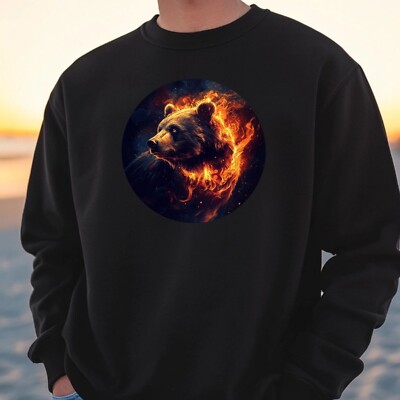 Bär in Flammen Sweatshirt Kuschelig und Perfekt für jeden Anlass S bis 4XL