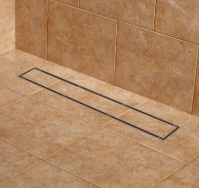 Signature Hardware 60'' Cohen Linear Tile-In Shower Drain Brushed Stainless Steel