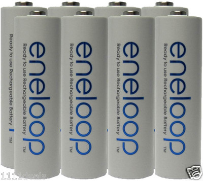 NEWEST VERSION Eneloop AA NiMH 2000mAh Batteries (MIN 1900) 8 Pack