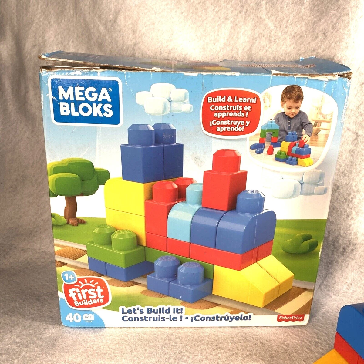 Mega Bloks First Builders Maxi Bloks 40 Pieces Let's Build It