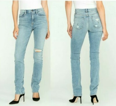 HUDSON Holly High-Rise Straight Leg Jeans in Preface Light Wash