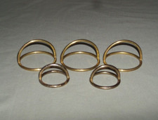 5 Vintage O/D Metal Brass Plated Rings 2 Sizes for Macrame Plant Hangers Holders