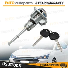 Door Lock Cylinder FL Driver Side W/2 Keys 81970-F0000 For 2017 18-2020 Elantra