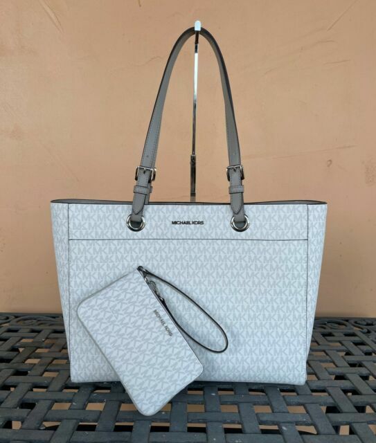 mk tote white