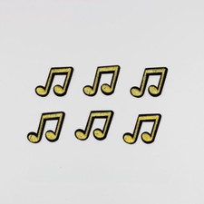 5x Musical Notes Embroidered Patches Iron on Appliques Decor for Clothing Pants