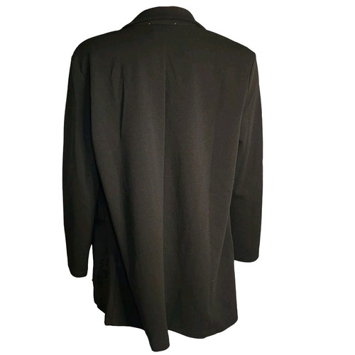 ASOS DESIGN Solid All Black Open Front Long Sleeve Blazer Jacket Womens Size 6 - Picture 3 of 6