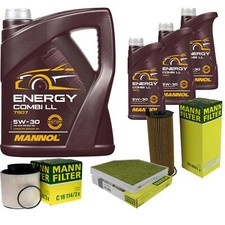 MANN-FILTER Inspektionspaket 8L MANNOL Energy Combi LL 5W-30 für Audi Q5 3.0
