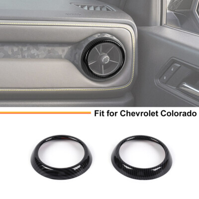 Center Console Side A/c vents Ring Cover For Chevrolet Colorado 23+ Carbon Stlye