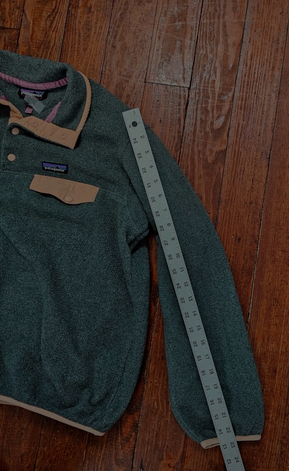patagonia synchilla fleece peach snaps polyester jacket