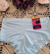 MAIDENFORM One Fabulous Fit Micro Beauty Blue Boyshort Panty nwt Sz S/5 13.00