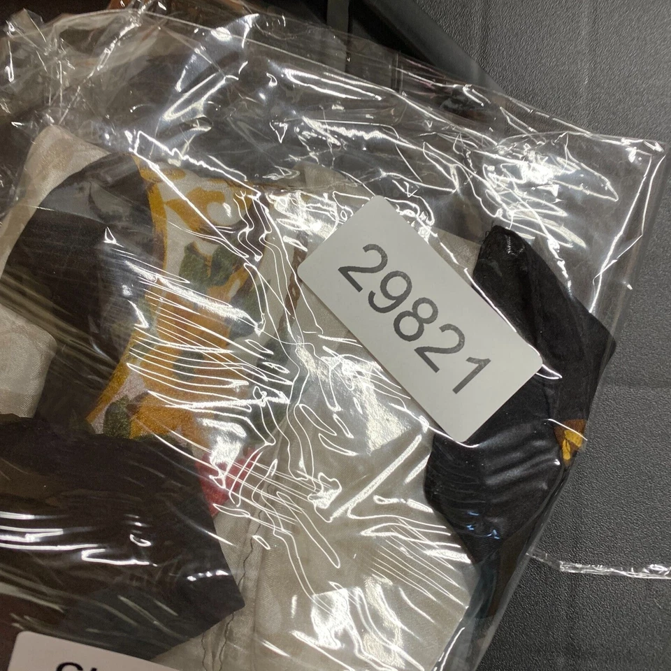 Unbranded Scarf Women Gray Floral Rectangle Scarf Multifunctional Silk France - Image 2 of 2