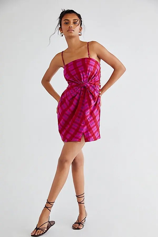 suiting sleeveless short dress Suiting sleeveless short dress - Blue