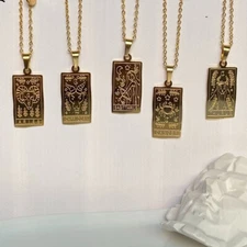 Gold Zodiac Pendant Necklace 18K Star Sign - Virgo Aries Libra Scorpio Capricorn