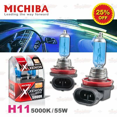 H11 711 55W MICHIBA Scheinwerfer Halogenlampen 5000K GLÜHLAMPEN Xenon Super Weiß