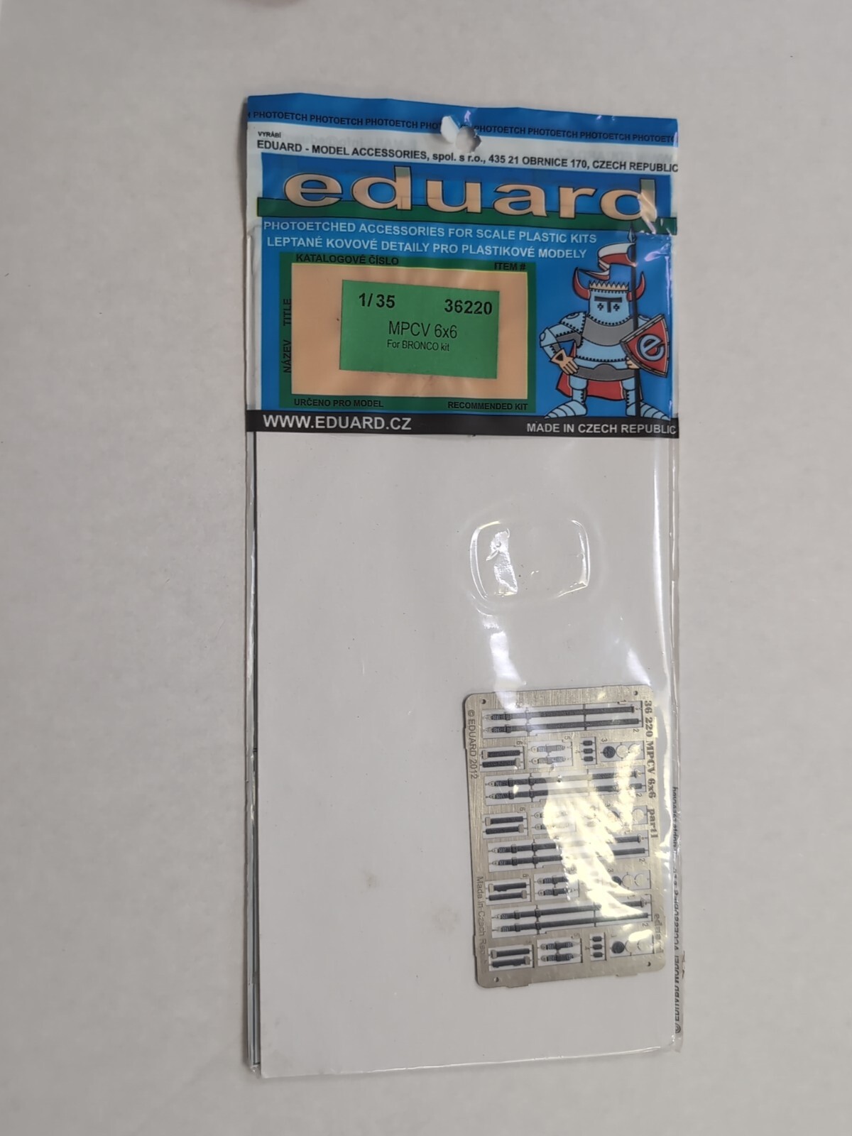Eduard MPCV 6x6 Photo-etched Detailing Set 36220 in 1:35 Scale