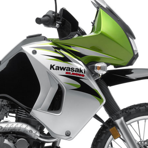 Klr Graphics KLR650 KAWASAKI GRAPHICS KIT FACTORY 2008 GREEN GREY | eBay