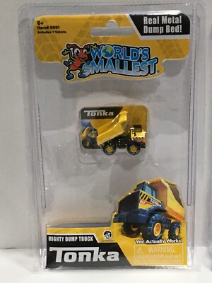 NEW WORLDS SMALLEST TONKA MIGHTY DUMP TRUCK ACTUALLY WORKS FREE SHIP