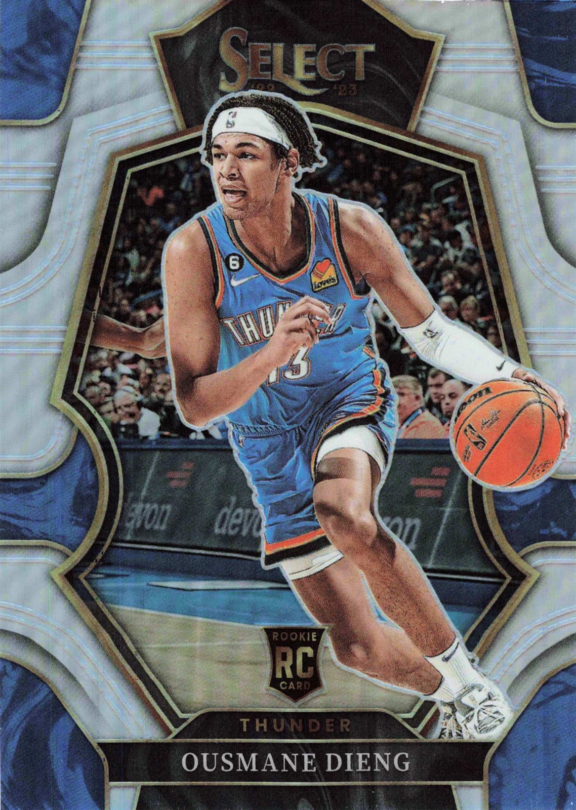 2022-23 Panini Select #190 Ousmane Dieng Silver Prizm OKC Thunder