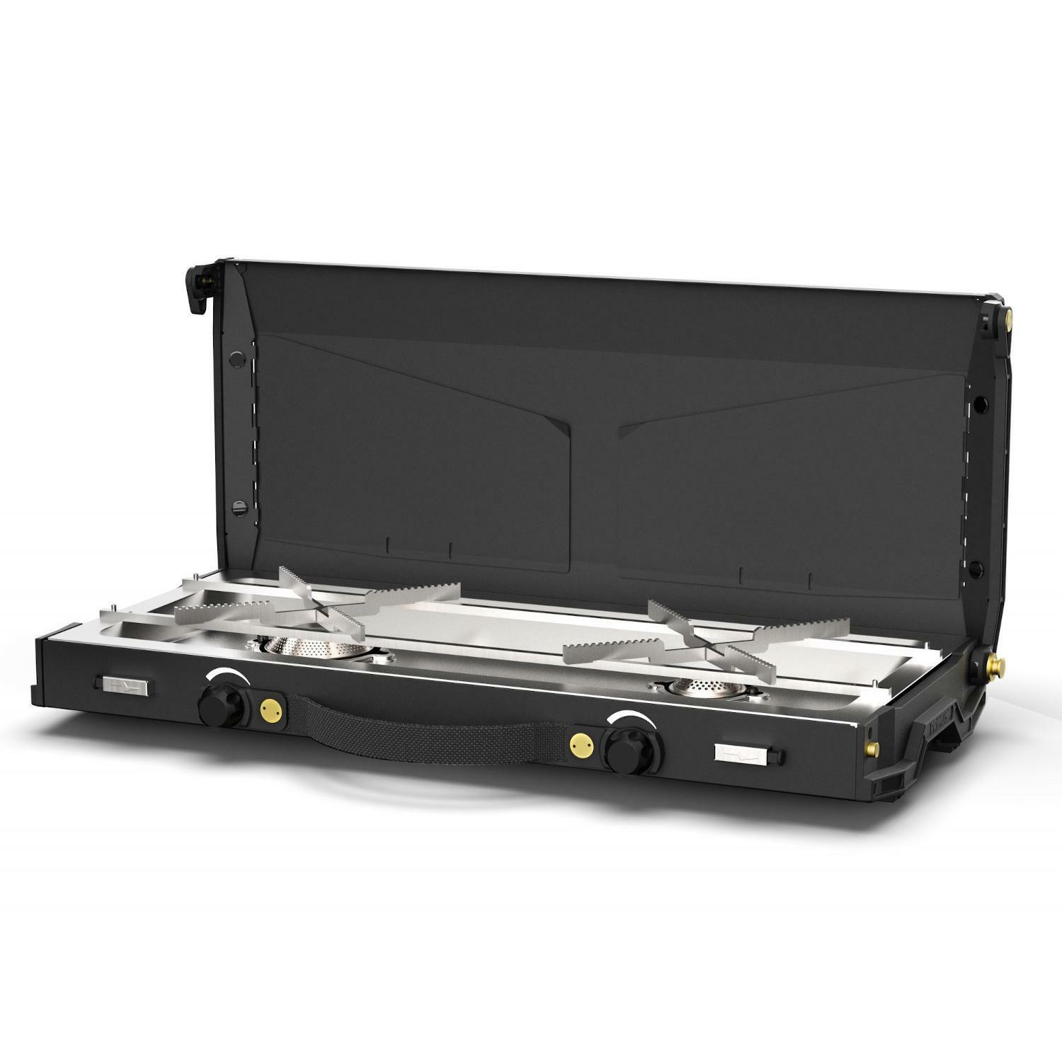 Primus Alika 2 Burner Gas Camping Stove Extra Wide with Removable Lid