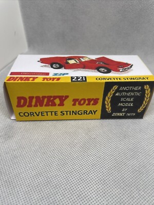 Dinky Toys Ancienne #221 Corvette Stingray - Bon état - Sans Boîte
