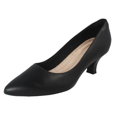 ''Damen Clarks'' formelle Leder Slipper Smart Arbeit Pumps Schuhe-Kepley Vine