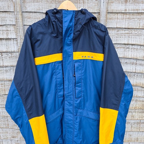 Vintage Vans UPS 18 Ski Tech Outdoor Jacket Mens XL Yellow Blue - Picture 3 of 8