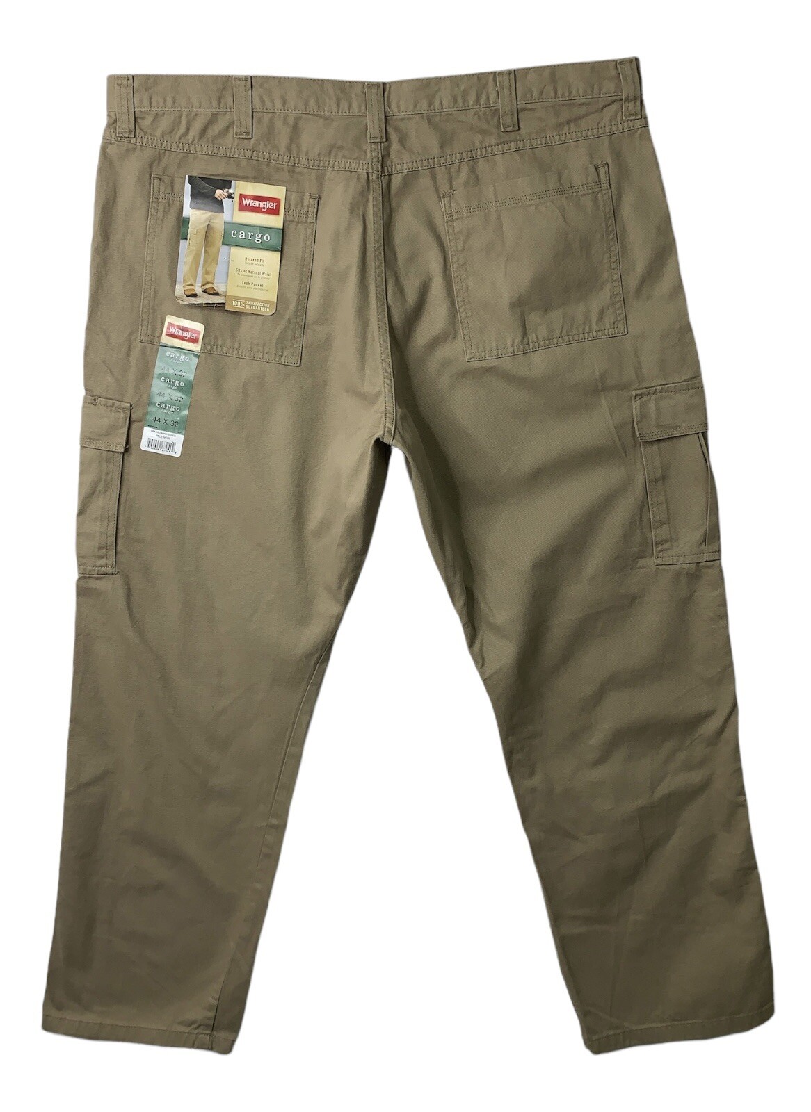 Wrangler Relaxed Fit Cargo Pants Mens 44x32 Beige Khakis 70LEWGR | eBay