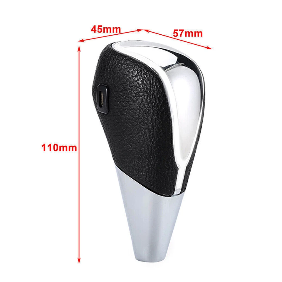 Perilla de cambio de marcha automática Luz LED blanca Color Táctil Activado Sensor Carga USB Foto 3 de 4
