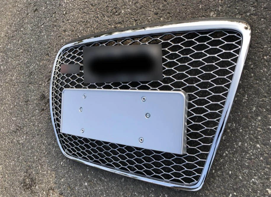 Parrilla delantera plateada para Audi A6 S6 RS6 C6 2005-2006-2007-2011 Foto 3 de 4