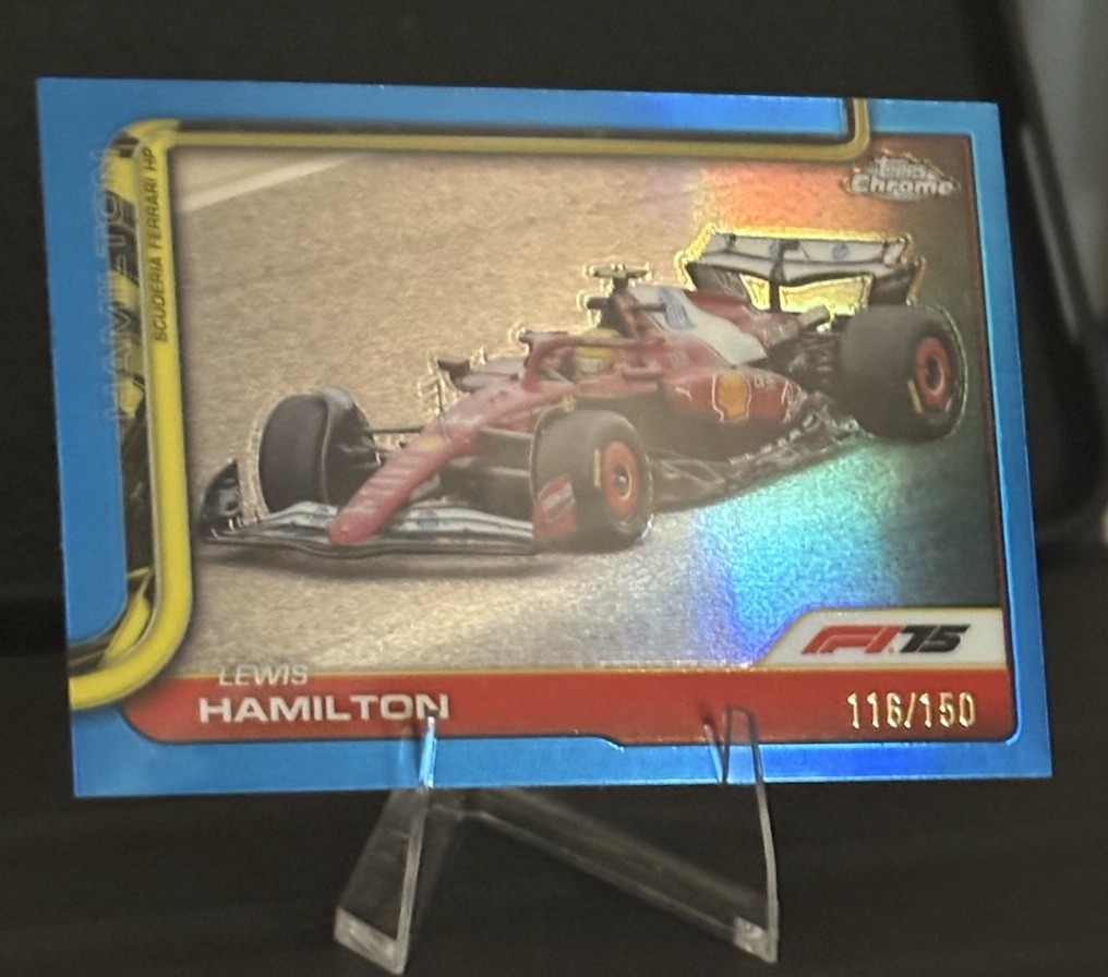 2025 Topps Chrome Formula 1  Lewis Hamilton #76 Blue #116/150. TRUE BLUE! 🔥