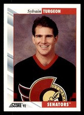  516 Sylvain Turgeon Senators 1992 Score Hockey Sports Trading Card 