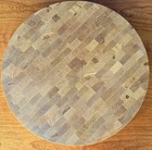 Vintage End Grain Maple Butcher Block Cutting Board Round 3.5” Thick 18” 24 lbs — photo 3