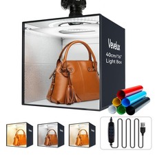 16"x16"x16" Photo Studio Light Box with 120 LEDs, 3 Color Temperatures Profes...