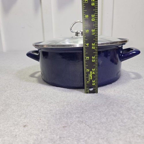 CHANTAL Cobalt Blue Enamel Steel Large Stock Pot Dutch Oven w/Lid - Picture 11 of 11